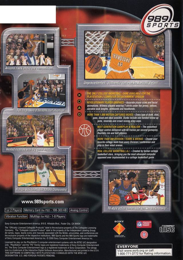 NCAA Final Four 2001 - PlayStation 2 Video Games SCEA   