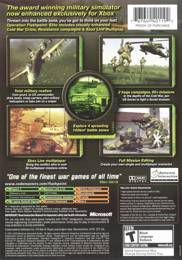 Operation Flashpoint: Elite - (XB) Xbox [Pre-Owned] Video Games Codemasters   