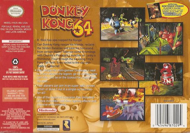 Donkey Kong 64 - (N64) Nintendo 64 [Pre-Owned] Video Games Nintendo   