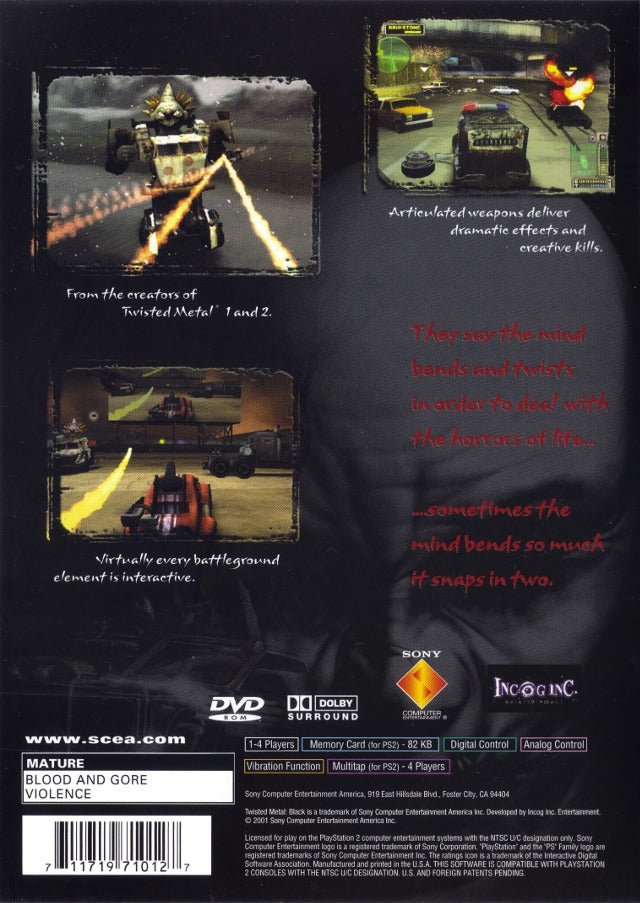Twisted Metal: Black (Greatest Hits) - (PS2) PlayStation 2 [Pre-Owned] Video Games SCEA   
