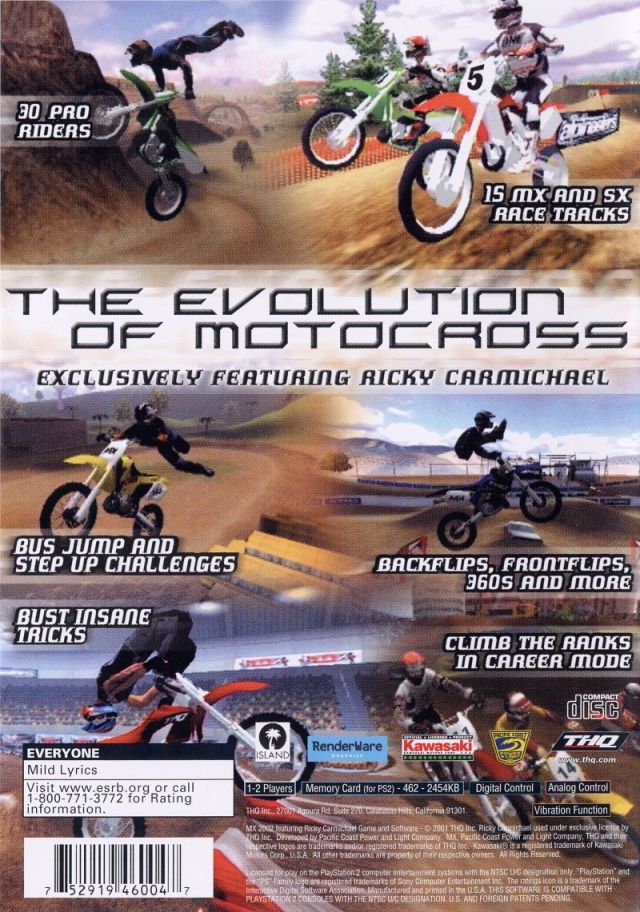 MX 2002 featuring Ricky Carmichael - (PS2) PlayStation 2 [Pre-Owned] Video Games THQ   