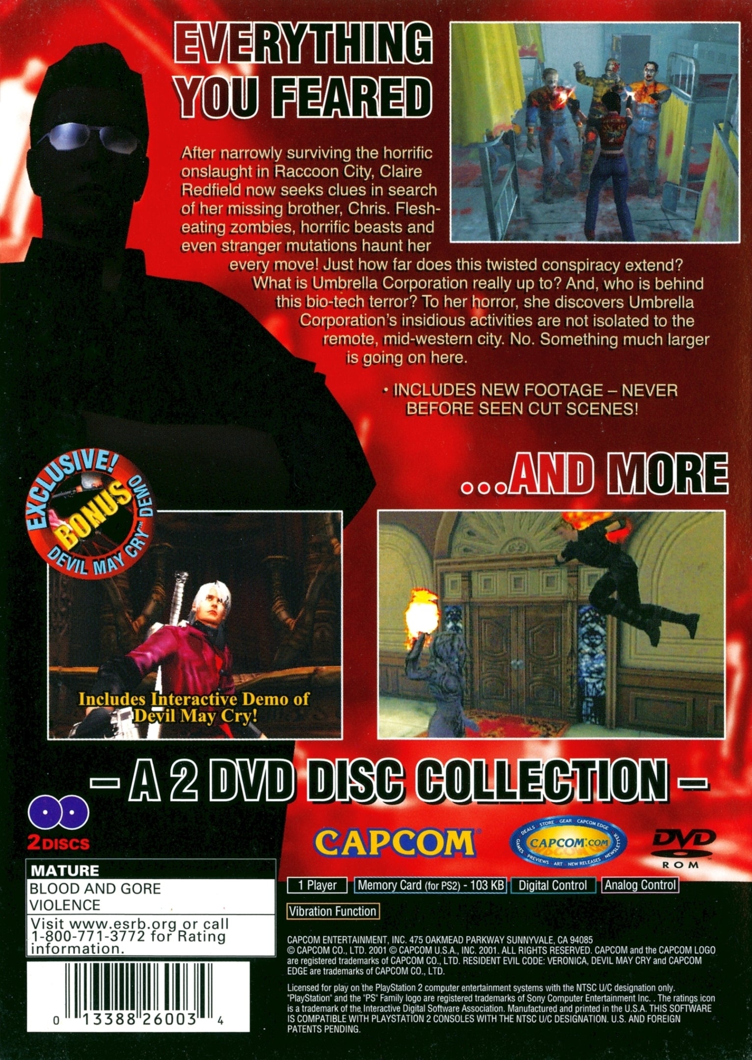 Resident Evil Code Veronica X 5th Anniversary Edition - (PS2) PlayStation 2 [Pre-Owned] Video Games Capcom   