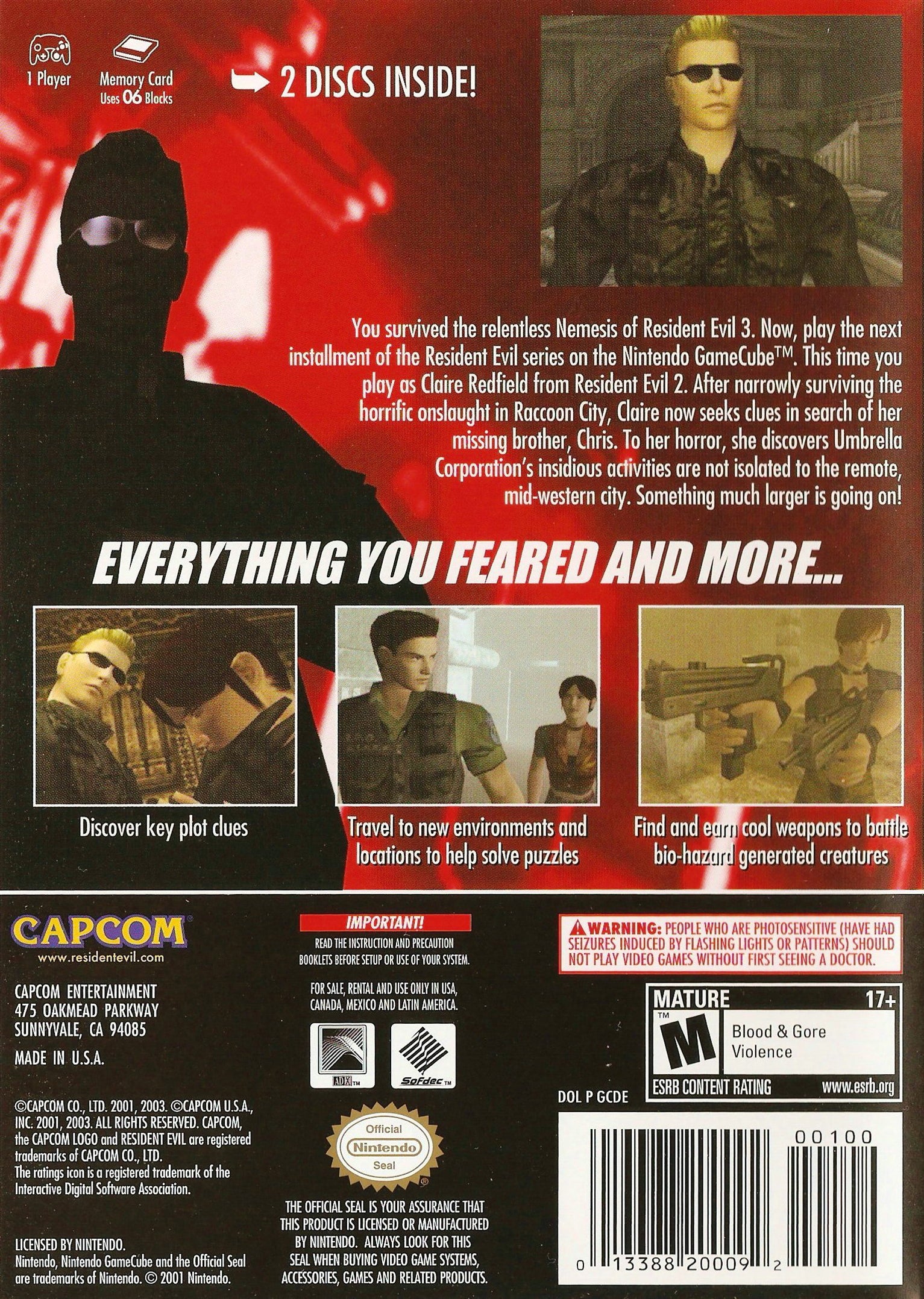 Resident Evil Code: Veronica X - (GC) GameCube [Pre-Owned] Video Games Capcom   