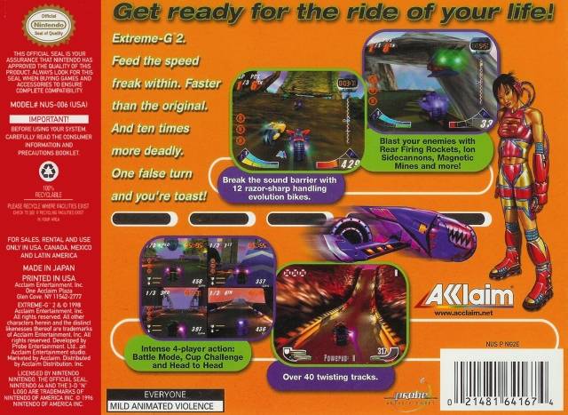 Extreme-G 2 - (N64) Nintendo 64 [Pre-Owned] Video Games Acclaim   