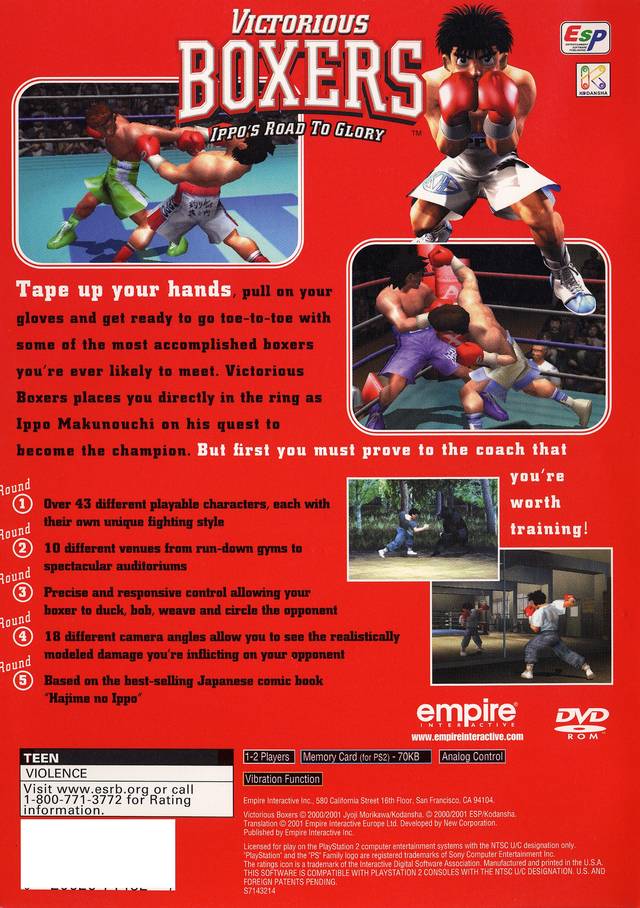 Victorious Boxers: Ippo's Road to Glory - (PS2) PlayStation 2 [Pre-Owned] Video Games Empire Interactive   
