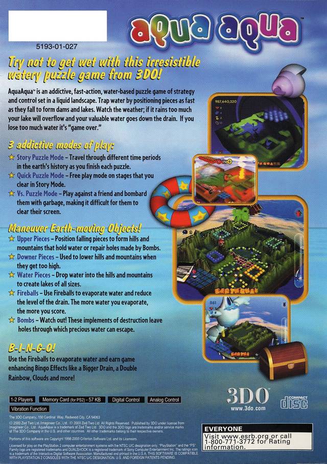 Aqua Aqua - (PS2) PlayStation 2 Video Games PlayStation   