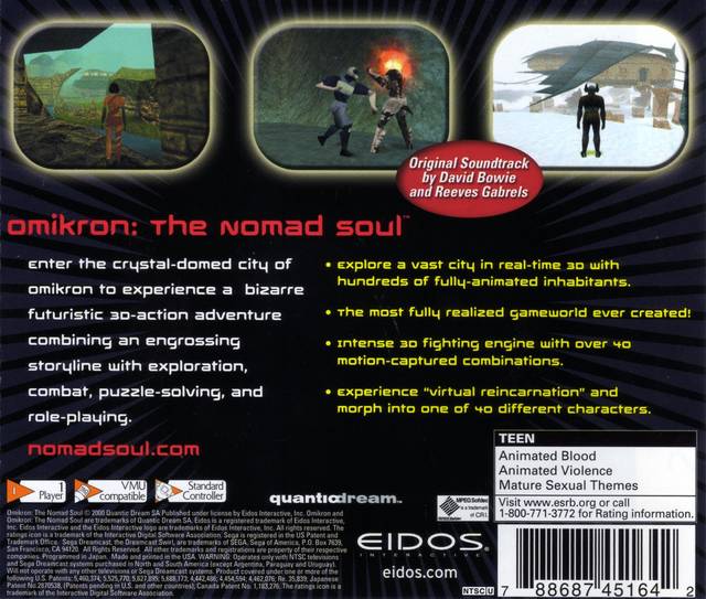 Omikron: The Nomad Soul - (DC) SEGA Dreamcast  [Pre-Owned] Video Games Eidos Interactive   