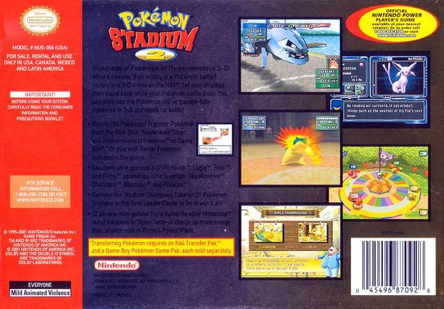 Pokemon Stadium 2 - (N64) Nintendo 64 [Pre-Owned] Video Games Nintendo   