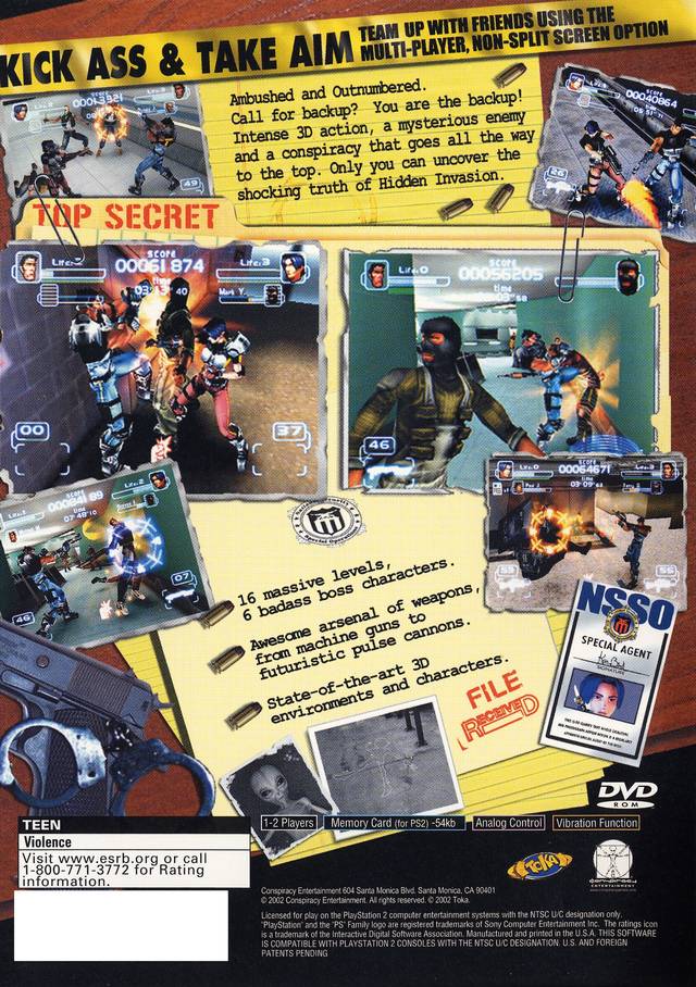 Hidden Invasion - (PS2) PlayStation 2 [Pre-Owned] Video Games Conspiracy Games   