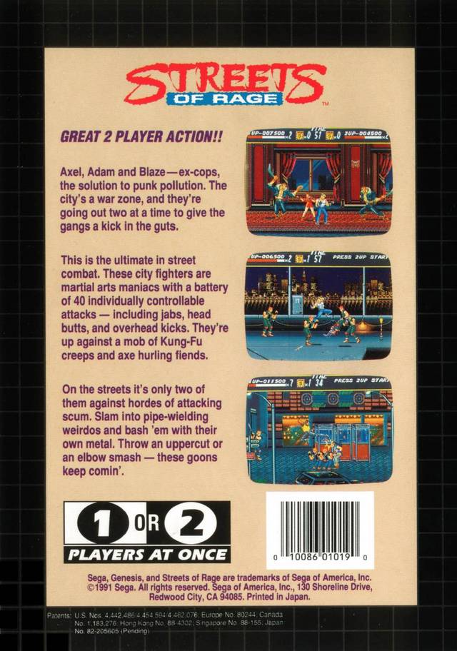 Streets of Rage - (SG) SEGA Genesis [Pre-Owned] Video Games Sega   