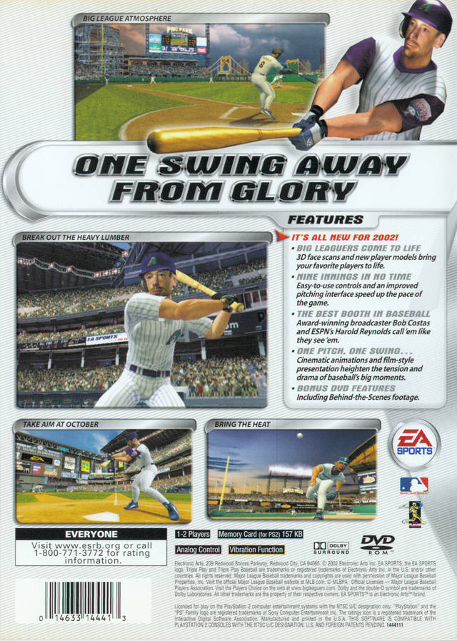 Triple Play 2002 - (PS2) PlayStation 2 [Pre-Owned] Video Games Electronic Arts   