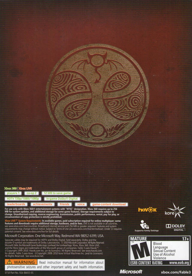 Fable III (Limited Collector's Edition) - Xbox 360 [Pre-Owned] Video Games Microsoft Game Studios   