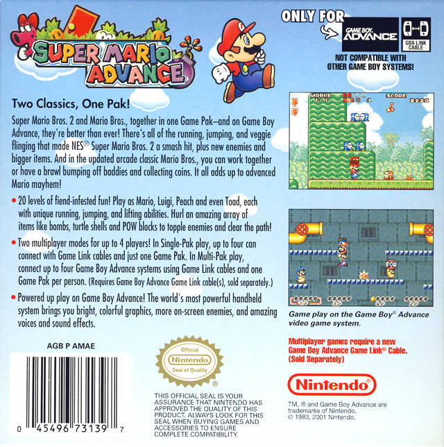 Super Mario Advance - (GBA) Game Boy Advance [Pre-Owned] Video Games Nintendo   