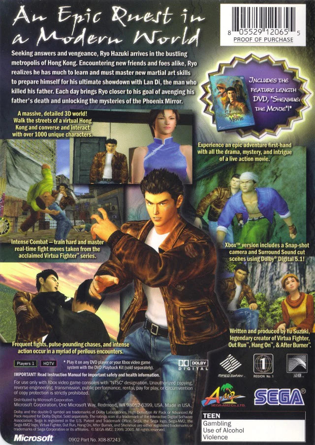 Shenmue II - (XB) Xbox Video Games SEGA   