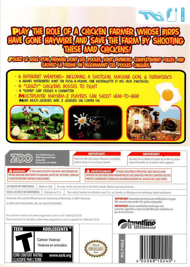 Chicken Blaster - Nintendo Wii Video Games Zoo Games   
