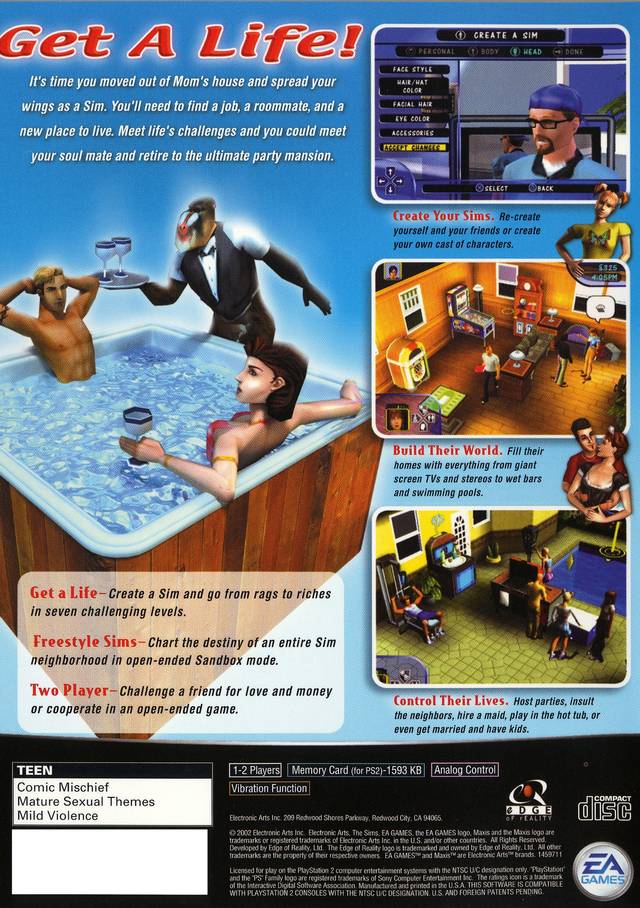 The Sims - (PS2) PlayStation 2 [Pre-Owned] Video Games EA Games   
