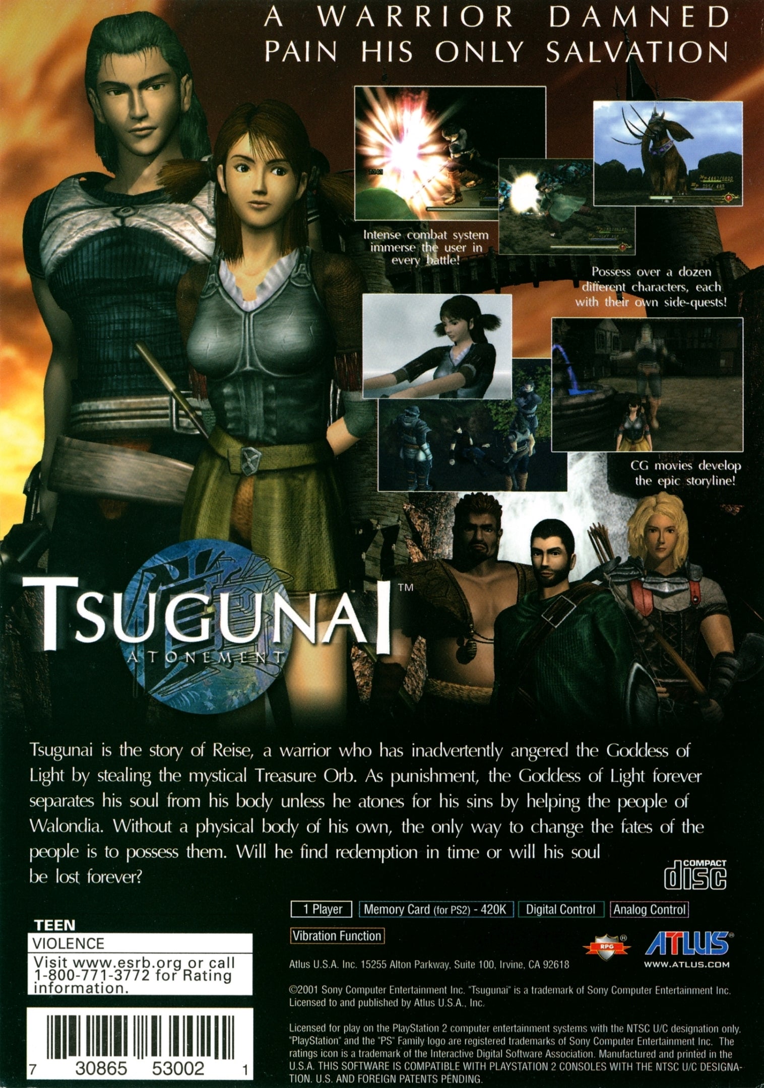 Tsugunai: Atonement - (PS2) PlayStation 2 [Pre-Owned] Video Games Atlus   