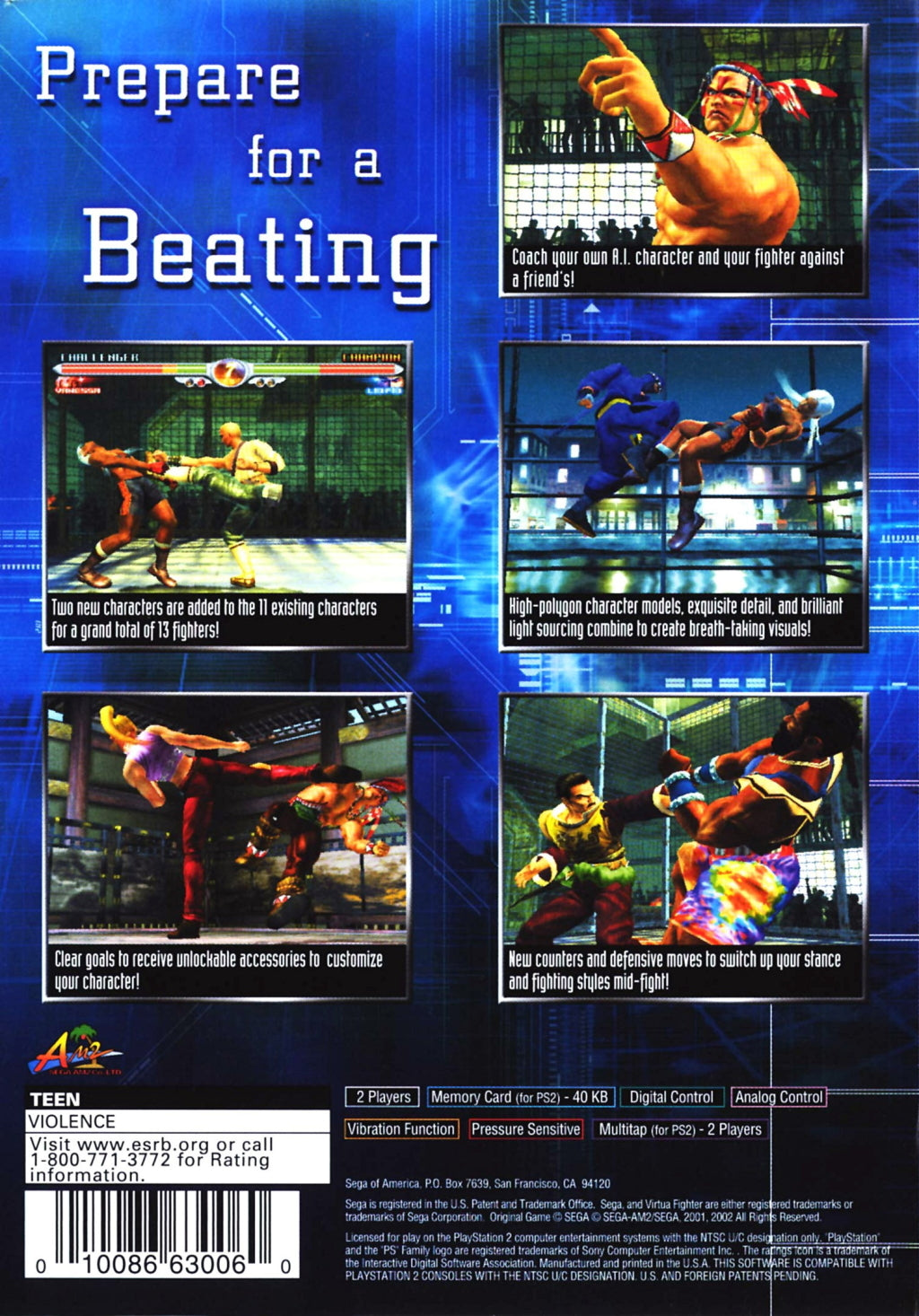 Virtua Fighter 4 - (PS2) PlayStation 2 [Pre-Owned] Video Games Sega   