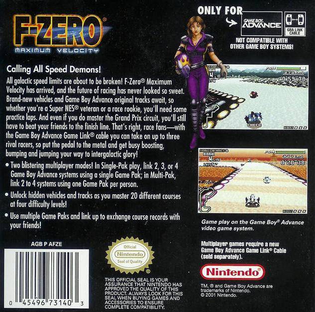 F-Zero: Maximum Velocity - (GBA) Game Boy Advance [Pre-Owned] Video Games Nintendo   