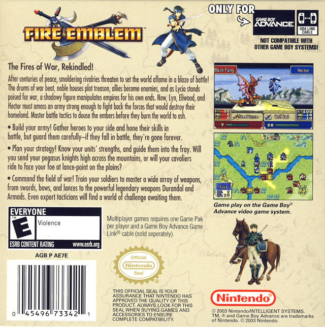 Fire Emblem - (GBA) Game Boy Advance [Pre-Owned] Video Games Nintendo   