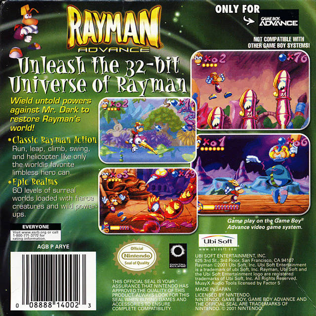 Rayman Advance - (GBA) Game Boy Advance [Pre-Owned] Video Games Ubisoft   