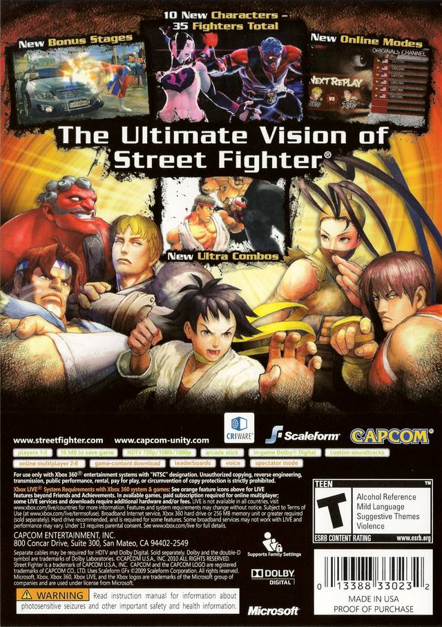 Super Street Fighter IV - Xbox 360 [Pre-Owned] Video Games Capcom   