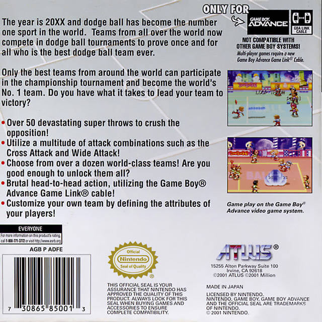 Super Dodge Ball Advance - (GBA) Game Boy Advance [Pre-Owned] Video Games Atlus   