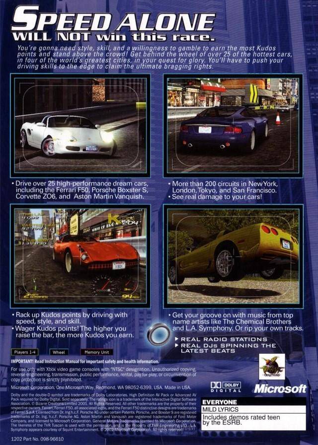 Project Gotham Racing (Platinum Hits) - (XB) Xbox [Pre-Owned] Video Games Microsoft Game Studios   