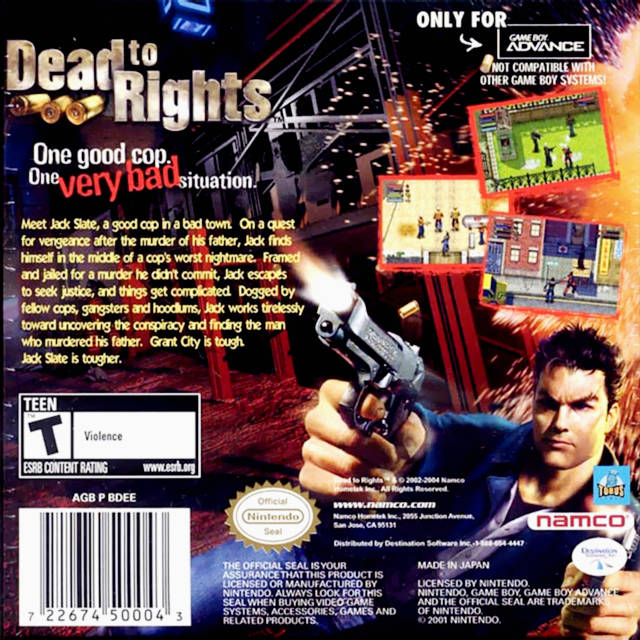 Dead to Rights - (GBA) Game Boy Advance Video Games Namco   