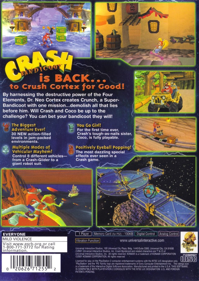 Crash Bandicoot: The Wrath of Cortex - (PS2) PlayStation 2 [Pre-Owned] Video Games Universal Interactive   