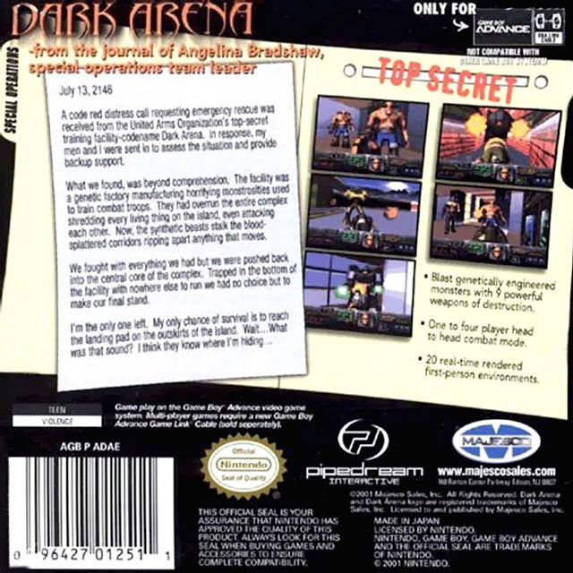 Dark Arena - (GBA) Game Boy Advance [Pre-Owned] Video Games Majesco   