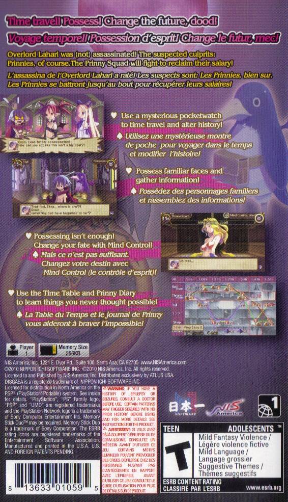 Disgaea Infinite - PSP Video Games NIS America   