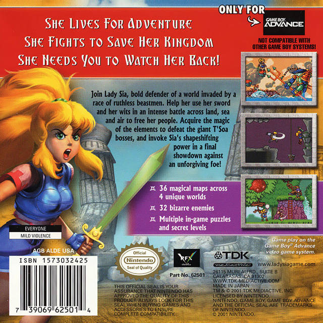 Lady Sia - (GBA) Game Boy Advance [Pre-Owned] Video Games TDK Mediactive   