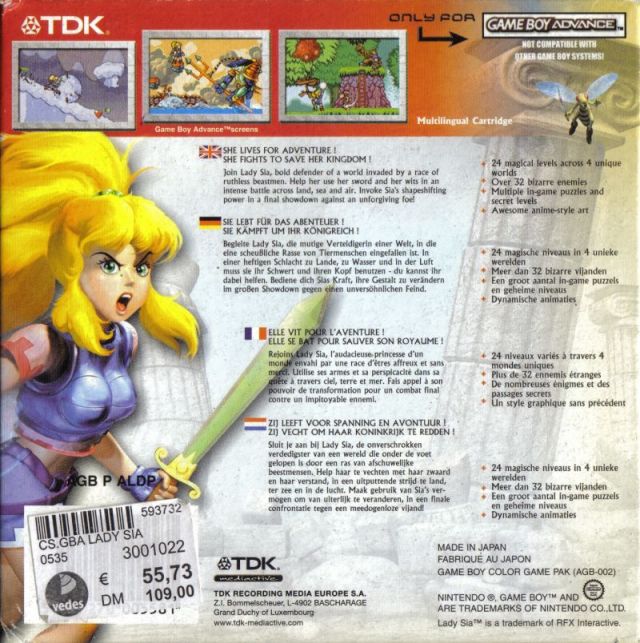Lady Sia - (GBA) Game Boy Advance (European Import) [Pre-Owned] Video Games TDK Mediactive   