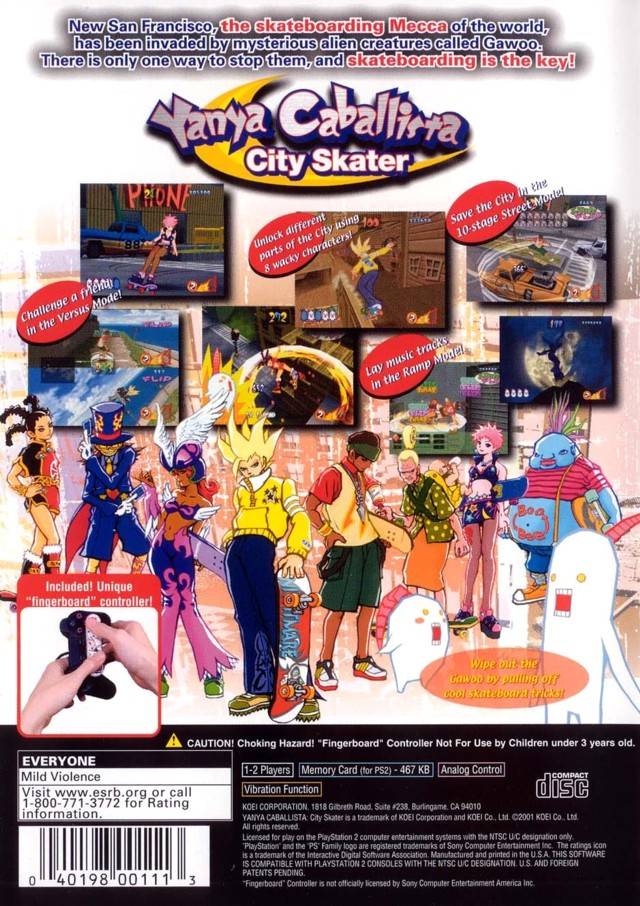 Yanya Caballista: City Skater - (PS2) PlayStation 2 [Pre-Owned] Video Games Koei   