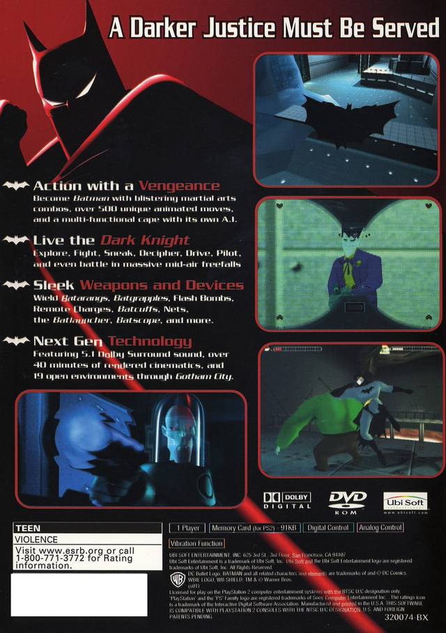 Batman: Vengeance - (PS2) PlayStation 2 [Pre-Owned] Video Games Ubisoft   