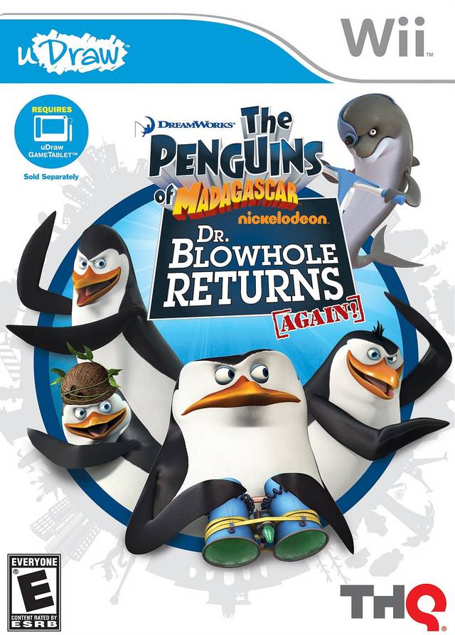 uDraw: The Penguins of Madagascar: Dr. Blowhole Returns Again - Nintendo Wii [Pre-Owned] Video Games THQ   