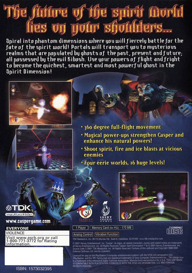 Casper: Spirit Dimensions - PlayStation 2 Video Games TDK Mediactive   