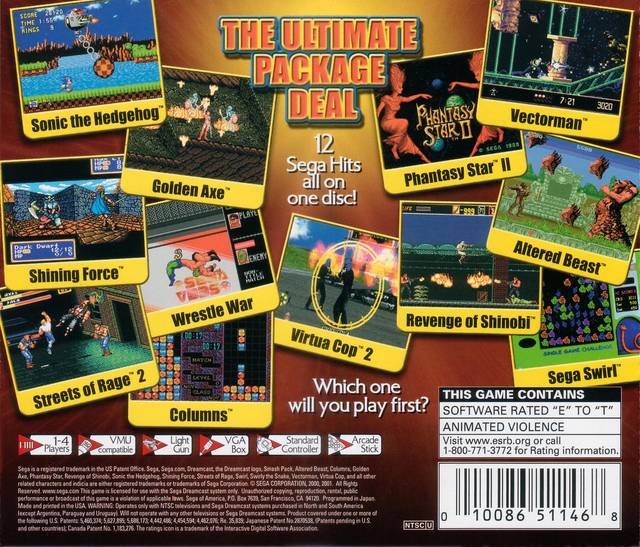 Sega Smash Pack Volume 1 - (DC) SEGA Dreamcast [Pre-Owned] Video Games Sega   