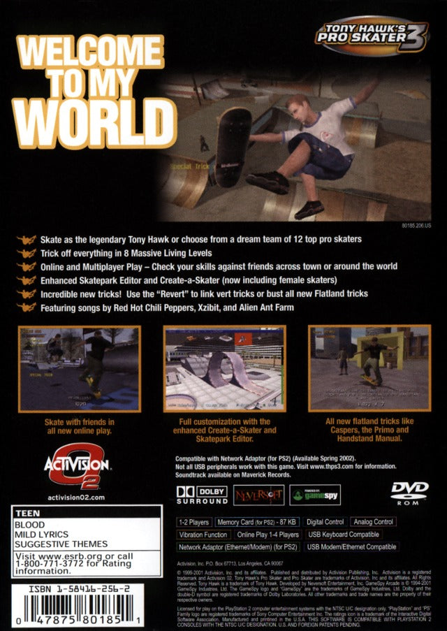 Tony Hawk's Pro Skater 3 - (PS2) PlayStation 2 [Pre-Owned] Video Games Activision   