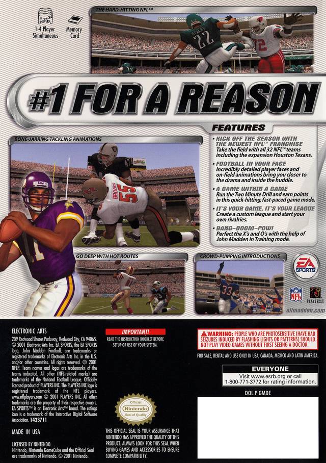 Madden NFL 2002 - (GC) GameCube [Pre-Owned] Video Games EA Sports   