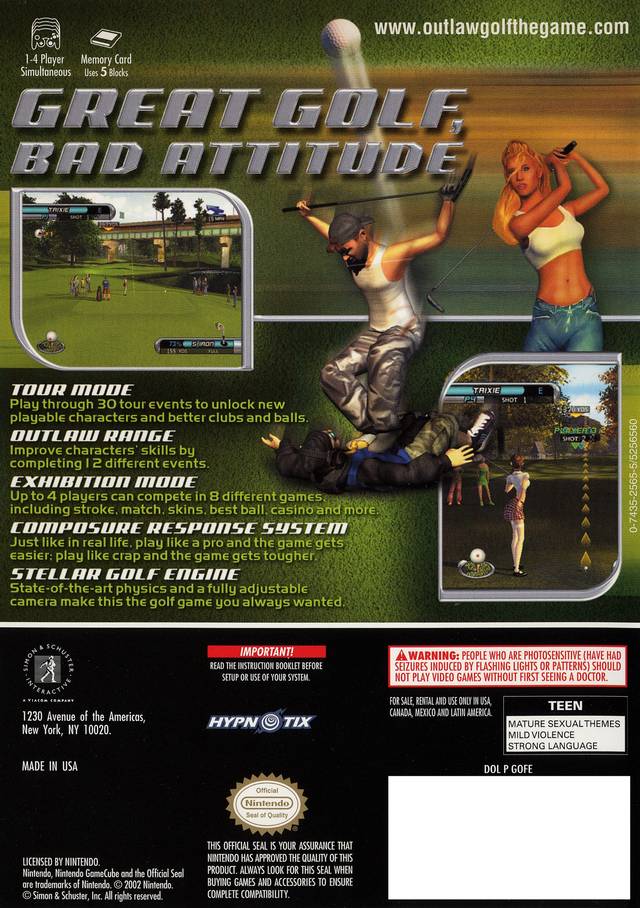 Outlaw Golf - (GC) GameCube Video Games Simon & Schuster   