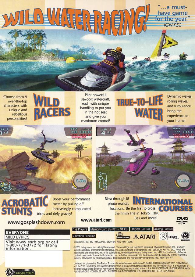 Splashdown - (PS2) PlayStation 2 [Pre-Owned] Video Games Infogrames   