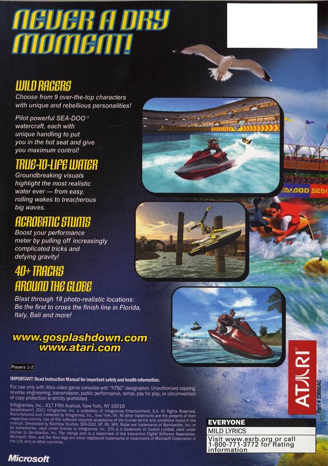 Splashdown - Xbox Video Games Infogrames   