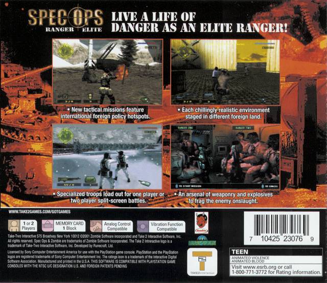 Spec Ops: Ranger Elite - (PS1) PlayStation 1 Video Games Take-Two Interactive   