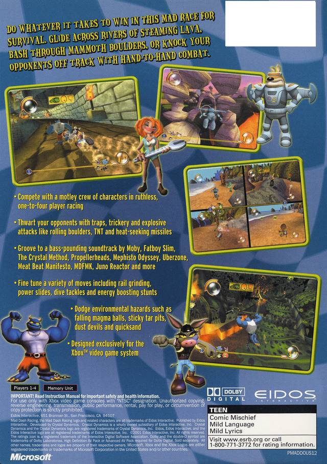 Mad Dash Racing - (XB) Xbox [Pre-Owned] Video Games Eidos Interactive   