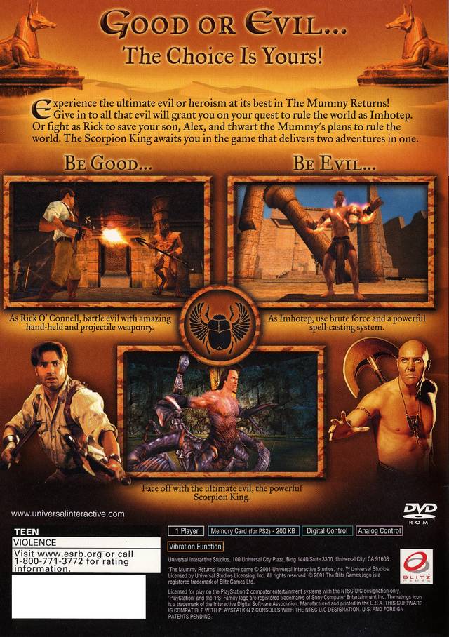 The Mummy Returns - (PS2) PlayStation 2 [Pre-Owned] Video Games Universal Interactive   