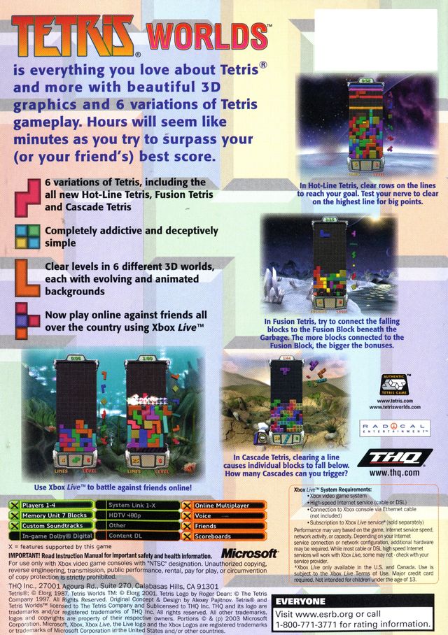Tetris Worlds - (XB) Xbox [Pre-Owned] Video Games THQ