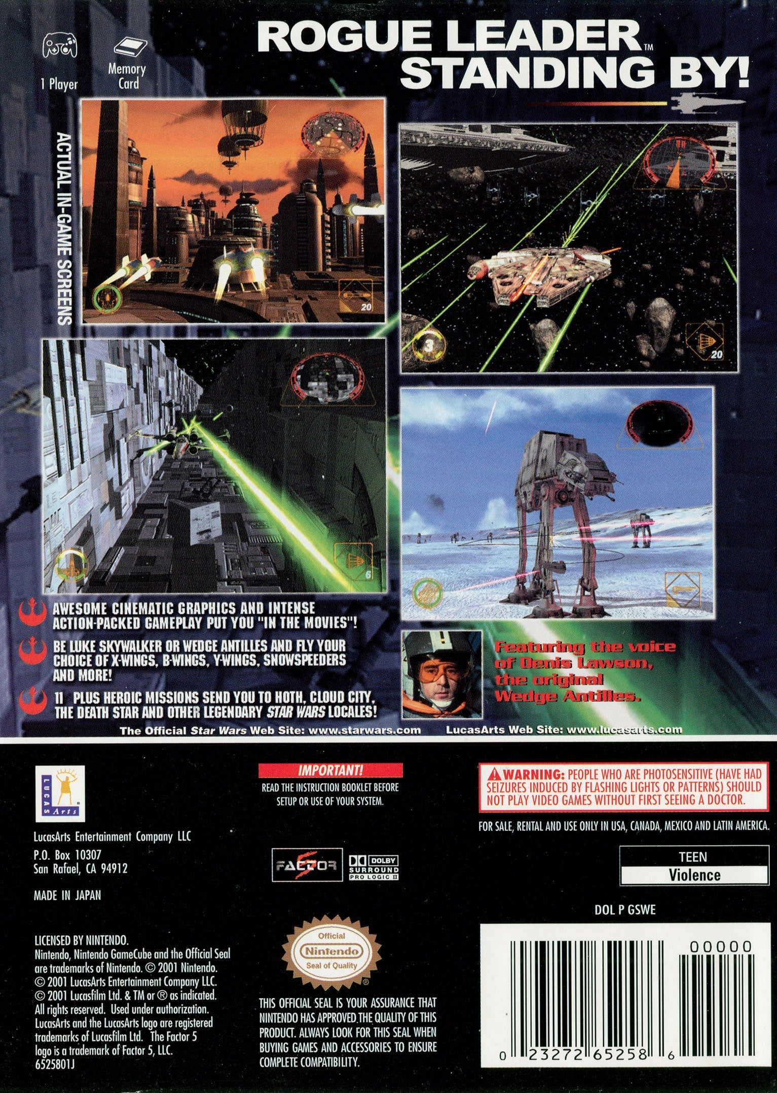 Star Wars Rogue Squadron II: Rogue Leader - (GC) GameCube [Pre-Owned] Video Games LucasArts   