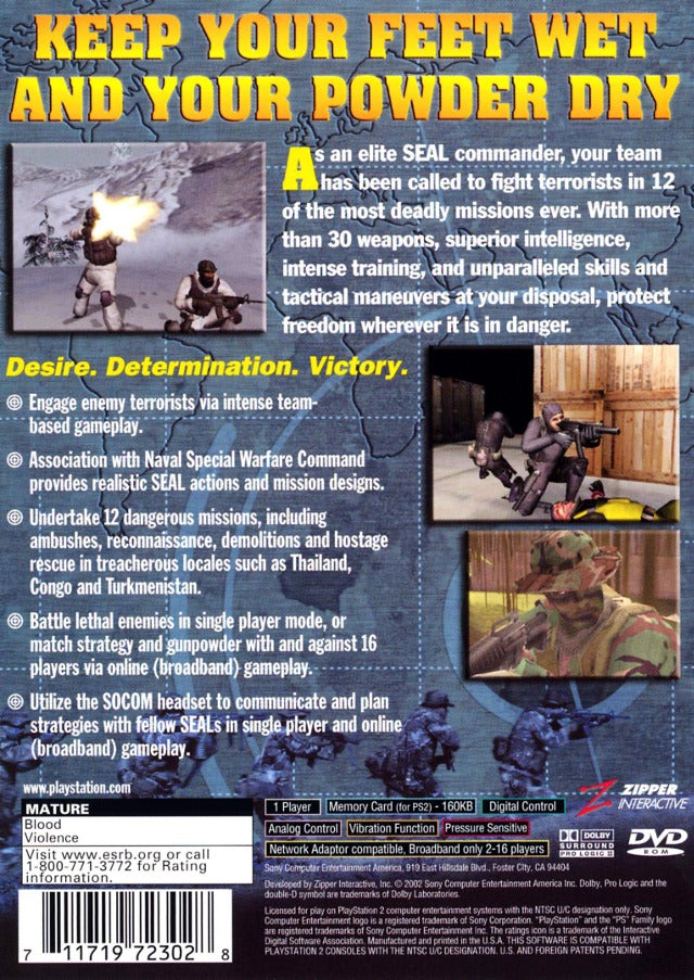SOCOM: U.S. Navy SEALs - (PS2) PlayStation 2 [Pre-Owned] Video Games SCEA   